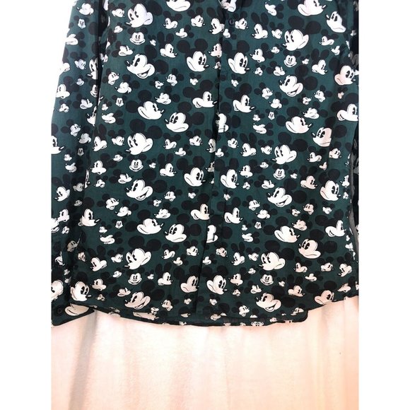 H&M Disney Men's Micky Mouse Button Up Resort Shirt Large Multicolor - Picture 7 of 10